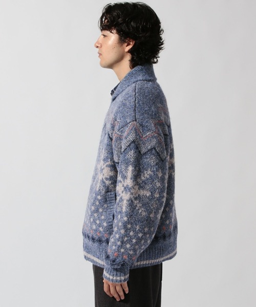 セール】雪柄カウチンニットカーディガン（ニット/セーター）｜niko