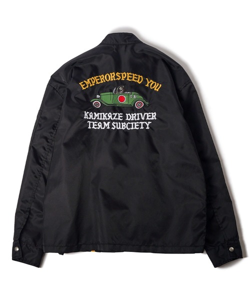 Subciety（サブサエティ）の「Racing jkt（ナイロンジャケット・メンズ・ブラック/オフホワイト・SMALL/MEDIUM/LARGE/X-LARGE）」の5枚目の写真