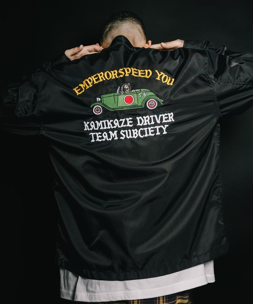 Subciety(サブサエティ)の「Racing jkt(ナイロンジャケット・メンズ・ブラック/オフホワイト・SMALL/MEDIUM/LARGE/X-LARGE)」の16枚目の写真