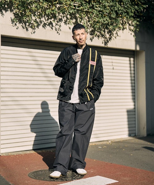 Subciety(サブサエティ)の「Racing jkt(ナイロンジャケット・メンズ・ブラック/オフホワイト・SMALL/MEDIUM/LARGE/X-LARGE)」の21枚目の写真
