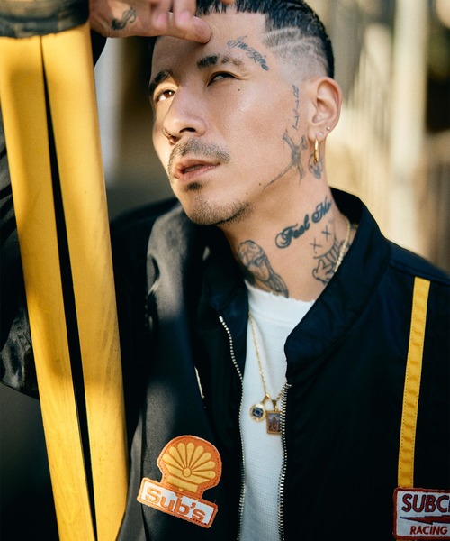 Subciety(サブサエティ)の「Racing jkt(ナイロンジャケット・メンズ・ブラック/オフホワイト・SMALL/MEDIUM/LARGE/X-LARGE)」の19枚目の写真