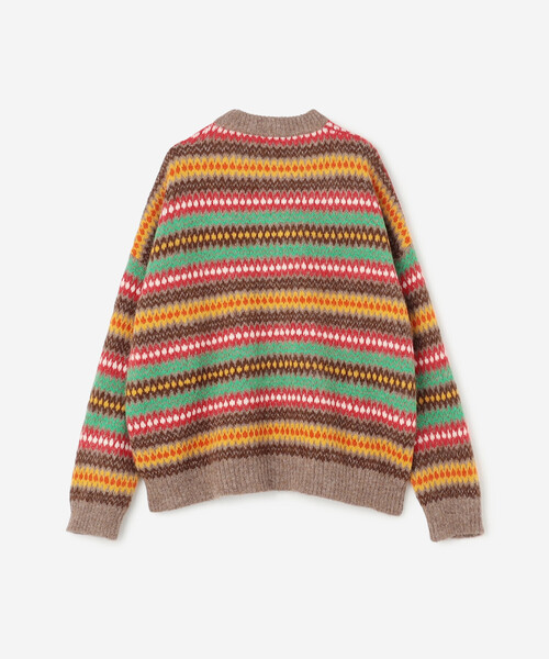 monitaly | フェアアイル ニットプルオーバー BROWN MEN（ニット