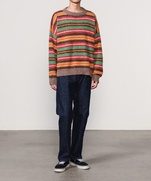 monitaly | フェアアイル ニットプルオーバー BROWN MEN（ニット