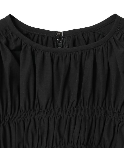 martinique(マルティニーク)の「シャーリングコンビプルオーバー(Tシャツ/カットソー・レディース・ホワイト/ブラック・FREE)」の7枚目の写真