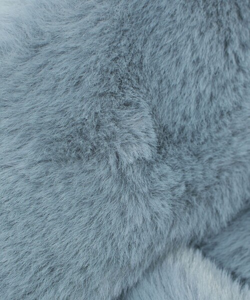 green label relaxing（グリーンレーベルリラクシング）の「フェイクファー フラワーモチーフ マフラー（マフラー・キッズ・コバルトブルー/ベージュ・FREE）」の6枚目の写真