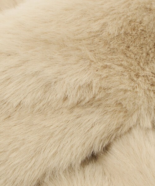 green label relaxing（グリーンレーベルリラクシング）の「フェイクファー フラワーモチーフ マフラー（マフラー・キッズ・コバルトブルー/ベージュ・FREE）」の9枚目の写真