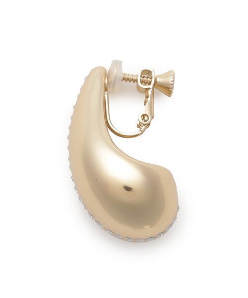 Mila Owen（ミラオーウェン）の「メタルラインストーンドロップイヤリング（イヤリング・レディース・ゴールド/シルバー・F）」の5枚目の写真