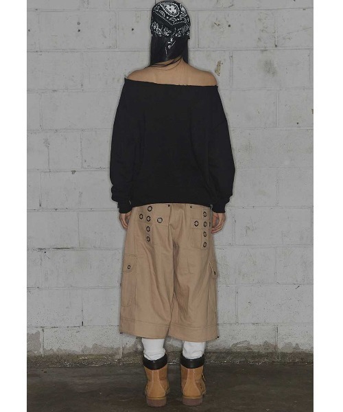 FANCY CLUB（ファンシークラブ）の「A'GEM/9 × .kom 『FANCY CLUB/ファンシークラブ』NECKLISS ONE-SHOULDER SWEATSHIRT/ワンショルダースウェットシャツ（スウェット・レディース・グレー/ブラック/レッド・FREE）」の12枚目の写真