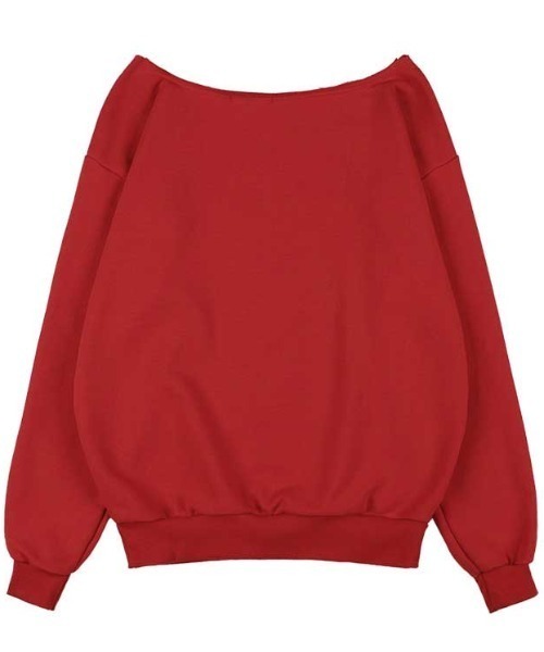 FANCY CLUB（ファンシークラブ）の「A'GEM/9 × .kom 『FANCY CLUB/ファンシークラブ』NECKLISS ONE-SHOULDER SWEATSHIRT/ワンショルダースウェットシャツ（スウェット・レディース・グレー/ブラック/レッド・FREE）」の20枚目の写真
