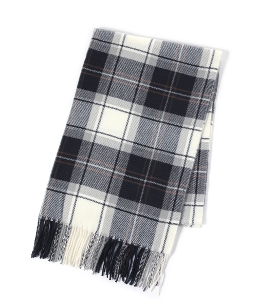 GLOBAL WORK（グローバルワーク）の「静電軽減柄ストール/579543（マフラー・レディース・オフホワイト/ライトイエロー/ライトブルー/ブラック/ホワイト系その他3/ダークブラウン/ネイビー/ベージュ・FREE）」の7枚目の写真