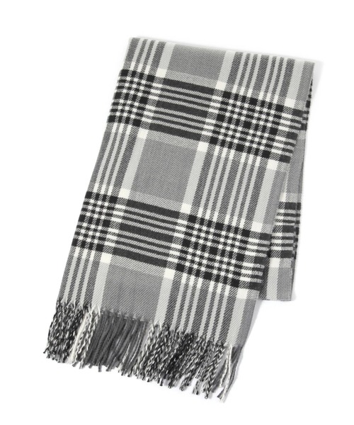 GLOBAL WORK（グローバルワーク）の「静電軽減柄ストール/579543（マフラー・レディース・オフホワイト/ライトイエロー/ライトブルー/ブラック/ホワイト系その他3/ダークブラウン/ネイビー/ベージュ・FREE）」の5枚目の写真