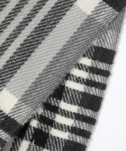 GLOBAL WORK（グローバルワーク）の「静電軽減柄ストール/579543（マフラー・レディース・オフホワイト/ライトイエロー/ライトブルー/ブラック/ホワイト系その他3/ダークブラウン/ネイビー/ベージュ・FREE）」の17枚目の写真