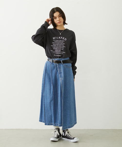 MILKFED.(ミルクフェド)の「LETTER GRAPHIC L/S TEE(Tシャツ/カットソー・レディース・オフホワイト/ライトピンク/チャコール・L/M)」の14枚目の写真