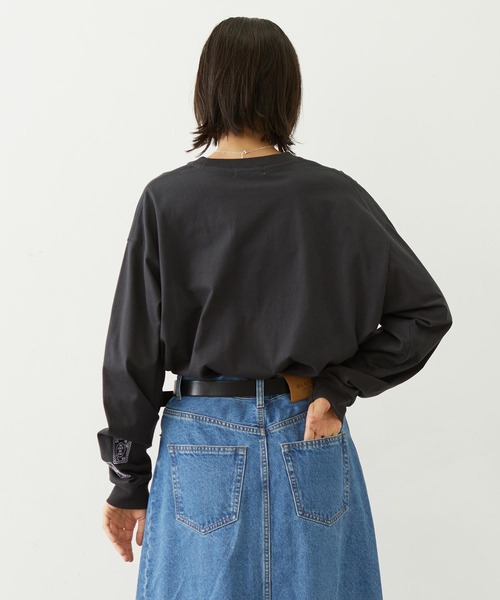 MILKFED.(ミルクフェド)の「LETTER GRAPHIC L/S TEE(Tシャツ/カットソー・レディース・オフホワイト/ライトピンク/チャコール・L/M)」の10枚目の写真