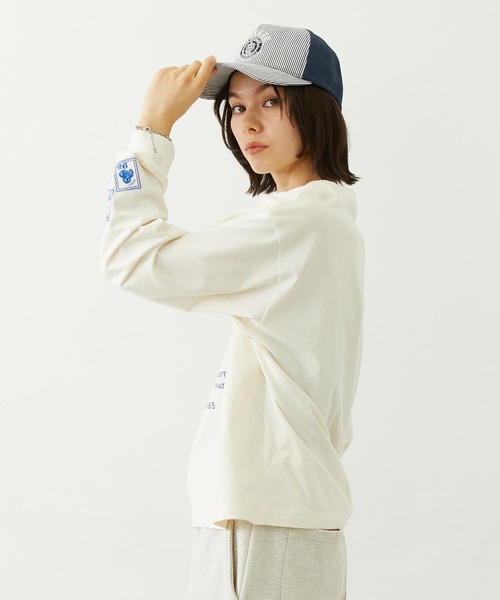 MILKFED.(ミルクフェド)の「LETTER GRAPHIC L/S TEE(Tシャツ/カットソー・レディース・オフホワイト/ライトピンク/チャコール・L/M)」の17枚目の写真