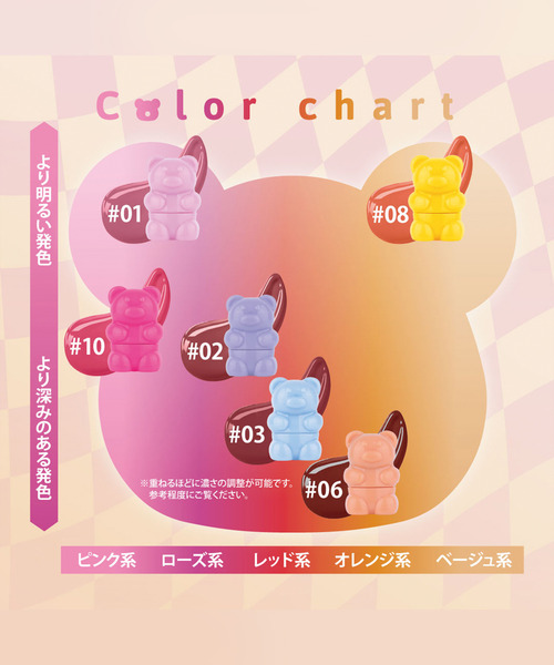 Cathy Doll(キャシードール)の「〈Cathy Doll/キャシードール〉シャイニーベア リップモイスト ミニリップ(口紅/リップティント/グロス・レディース・ピンク/ブラウン/ローズ/ライトピンク/レッド/サーモンピンク・ONE SIZE)」の10枚目の写真