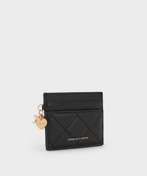 CHARLES & KEITH（チャールズ & キース）の「Arrietty アリエッティ キルトボウハートチャーム カードホルダー（カードケース・レディース・ライトピンク/ブラック/クリーム・XXS）」の7枚目の写真