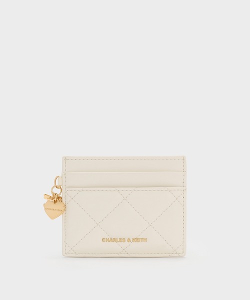 CHARLES & KEITH（チャールズ & キース）の「Arrietty アリエッティ キルトボウハートチャーム カードホルダー（カードケース・レディース・ライトピンク/ブラック/クリーム・XXS）」の11枚目の写真