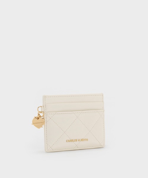 CHARLES & KEITH（チャールズ & キース）の「Arrietty アリエッティ キルトボウハートチャーム カードホルダー（カードケース・レディース・ライトピンク/ブラック/クリーム・XXS）」の12枚目の写真
