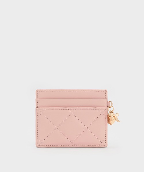 CHARLES & KEITH（チャールズ & キース）の「Arrietty アリエッティ キルトボウハートチャーム カードホルダー（カードケース・レディース・ライトピンク/ブラック/クリーム・XXS）」の13枚目の写真