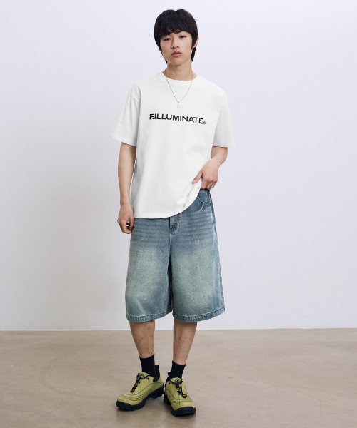 F.ILLUMINATE(フィルミネイト)の「デミジウォッシュドデニムバンディングショーツ-ミディアムブルー(デニムパンツ・レディース・その他・SMALL/MEDIUM)」の4枚目の写真
