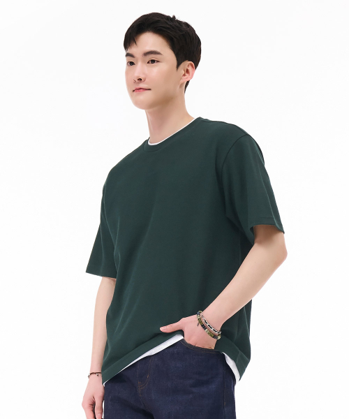 CHASECULT(チェイスカルト)の「メンズレイヤード半袖Tシャツ-グリーン(Tシャツ/カットソー・メンズ・グリーン・100/105/95)」の5枚目の写真
