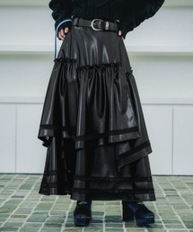 HARE | レースラインフェイクレザースカート(HARE)(スカート)