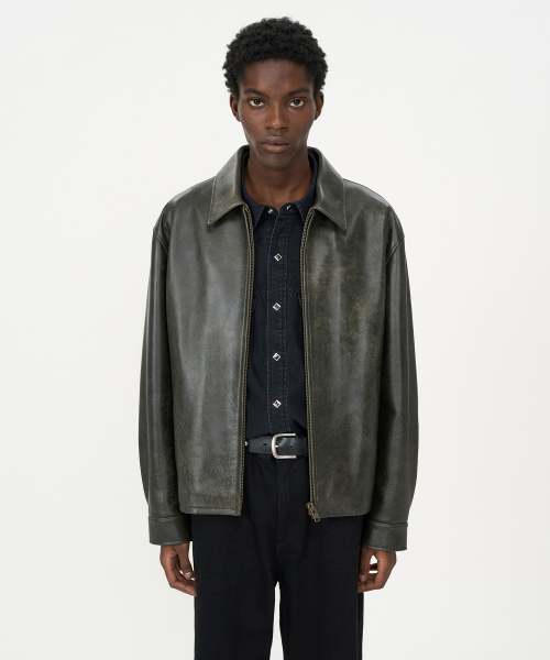 INSILENCE(インサイロンス)の「エイジドレザージャケット BLACK(ライダースジャケット・レディース・その他・LARGE/SMALL/MEDIUM)」の1枚目の写真