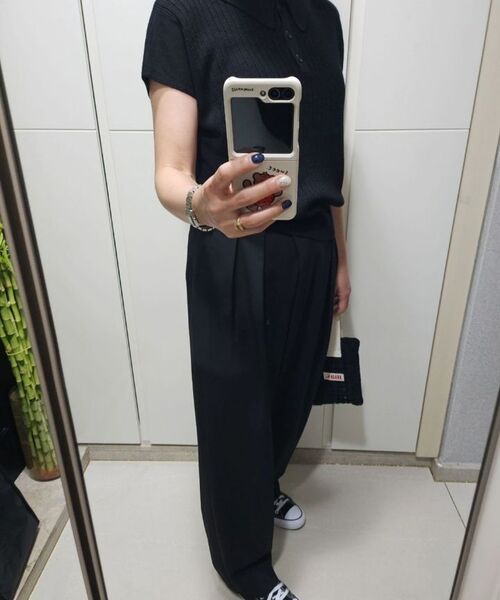 MUSINSA STANDARD WOMAN（ムシンサスタンダードウーマン）の「レディース軽量バギーラップスラックス[ブラック]（スラックス・レディース・その他・30/24/25/26/27/28/29）」の11枚目の写真
