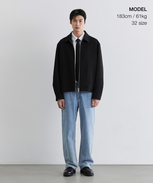 MUSINSA STANDARD(ムシンサスタンダード)の「ストレートデニムパンツ【ライトインディゴ】(デニムパンツ・メンズ・その他・40/38/42/36/34/32/30/31/33/26/27/28/29)」の2枚目の写真