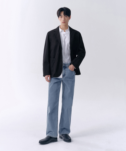 MUSINSA STANDARD(ムシンサスタンダード)の「ストレートデニムパンツ【ライトインディゴ】(デニムパンツ・メンズ・その他・40/38/42/36/34/32/30/31/33/26/27/28/29)」の3枚目の写真