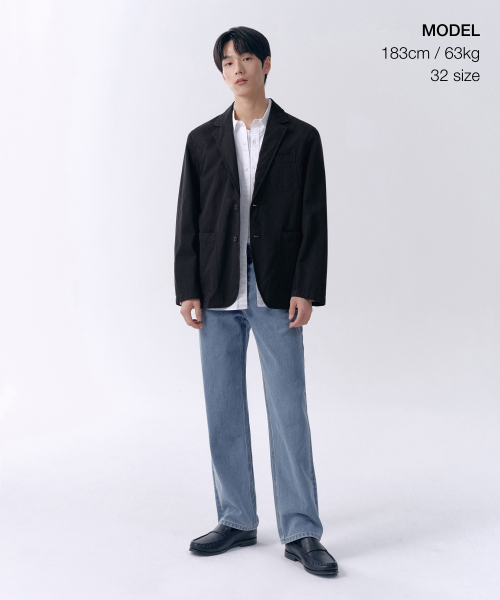 MUSINSA STANDARD(ムシンサスタンダード)の「ストレートデニムパンツ【ライトインディゴ】(デニムパンツ・メンズ・その他・40/38/42/36/34/32/30/31/33/26/27/28/29)」の4枚目の写真