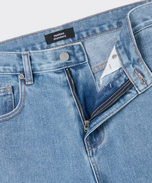 MUSINSA STANDARD(ムシンサスタンダード)の「ストレートデニムパンツ【ライトインディゴ】(デニムパンツ・メンズ・その他・40/38/42/36/34/32/30/31/33/26/27/28/29)」の7枚目の写真