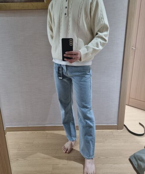 MUSINSA STANDARD(ムシンサスタンダード)の「ストレートデニムパンツ【ライトインディゴ】(デニムパンツ・メンズ・その他・40/38/42/36/34/32/30/31/33/26/27/28/29)」の14枚目の写真