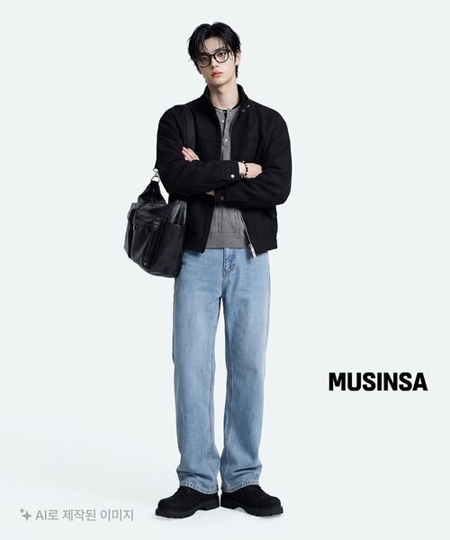 MUSINSA STANDARD(ムシンサスタンダード)の「ストレートデニムパンツ【ライトインディゴ】(デニムパンツ・メンズ・その他・40/38/42/36/34/32/30/31/33/26/27/28/29)」の15枚目の写真