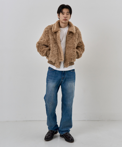 NUAKLE(ヌアクル)の「(m) コージーリバーシブルファージャケット_キャメル(ムートンコート・メンズ・その他・1/2)」の4枚目の写真