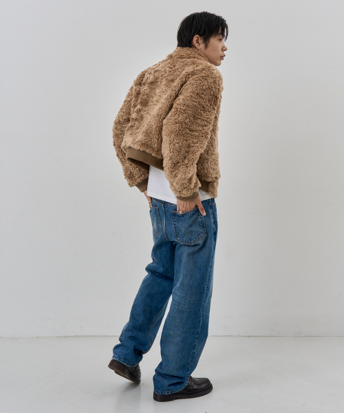 NUAKLE(ヌアクル)の「(m) コージーリバーシブルファージャケット_キャメル(ムートンコート・メンズ・その他・1/2)」の5枚目の写真