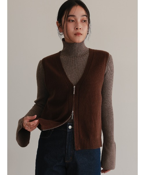 セール】ファスナー付きニットベスト（ベスト）｜TENTO（テント）の
