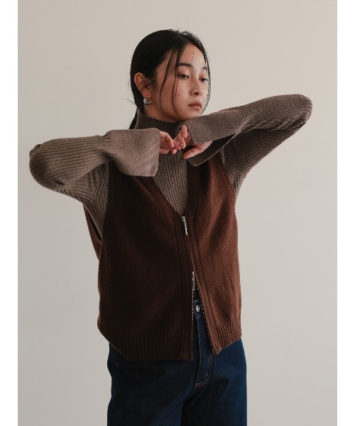 セール】ファスナー付きニットベスト（ベスト）｜TENTO（テント）の