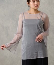 AIMER | 高密度チュールスリットスリーブブラウス(シャツ/ブラウス)