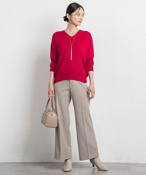 LAUTREAMONT（ロートレアモン）の「Brisbane Vネックニットプルオーバー≪11号あり≫（ニット/セーター・レディース・ブルー/ブラック/ピンク/オフホワイト/ライトブルー/パープル/グリーン系その他/ピンク系その他・9号/11号）」の19枚目の写真