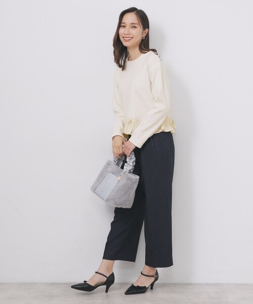 セール】フリルドッキングトップス【洗濯機OK】（Tシャツ/カットソー