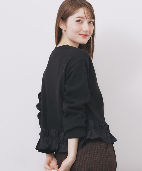 ☆美品☆TADASHI SHOJI ホルターネックトップス　フリル　サイズ4 黒 ☆美品☆TADASHI SHOJI ホルターネックトップス フリル サイズ4 黒