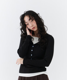 Layered Rib Henley Tee / レイヤードリブヘンリーティー