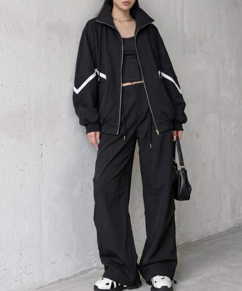 cammie（キャミー）の「ラインデザインオーバーサイズジャケット（その他アウター・レディース・レッド/ブラック・M/L）」の16枚目の写真