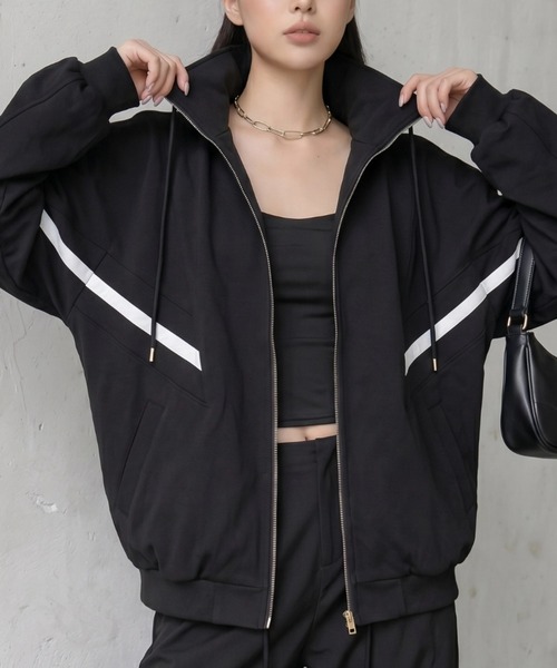 cammie（キャミー）の「ラインデザインオーバーサイズジャケット（その他アウター・レディース・レッド/ブラック・M/L）」の18枚目の写真
