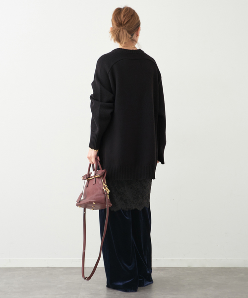Deuxieme Classe（ドゥーズィエムクラス）の「【LOULOU DE SAISON/ルル デ セゾン】ROUND NECK LONG SWEATER（ニット/セーター・レディース・ブラック・FREE）」の10枚目の写真
