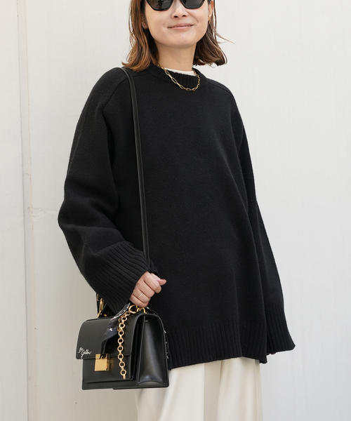 Deuxieme Classe（ドゥーズィエムクラス）の「【LOULOU DE SAISON/ルル デ セゾン】ROUND NECK LONG SWEATER（ニット/セーター・レディース・ブラック・FREE）」の12枚目の写真