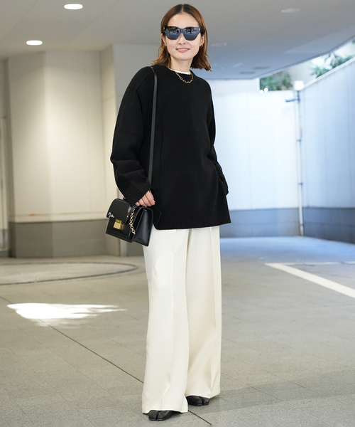 Deuxieme Classe（ドゥーズィエムクラス）の「【LOULOU DE SAISON/ルル デ セゾン】ROUND NECK LONG SWEATER（ニット/セーター・レディース・ブラック・FREE）」の13枚目の写真