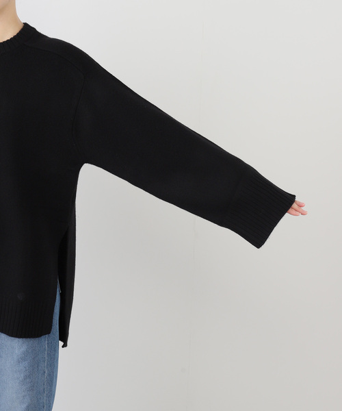 Deuxieme Classe（ドゥーズィエムクラス）の「【LOULOU DE SAISON/ルル デ セゾン】ROUND NECK LONG SWEATER（ニット/セーター・レディース・ブラック・FREE）」の18枚目の写真